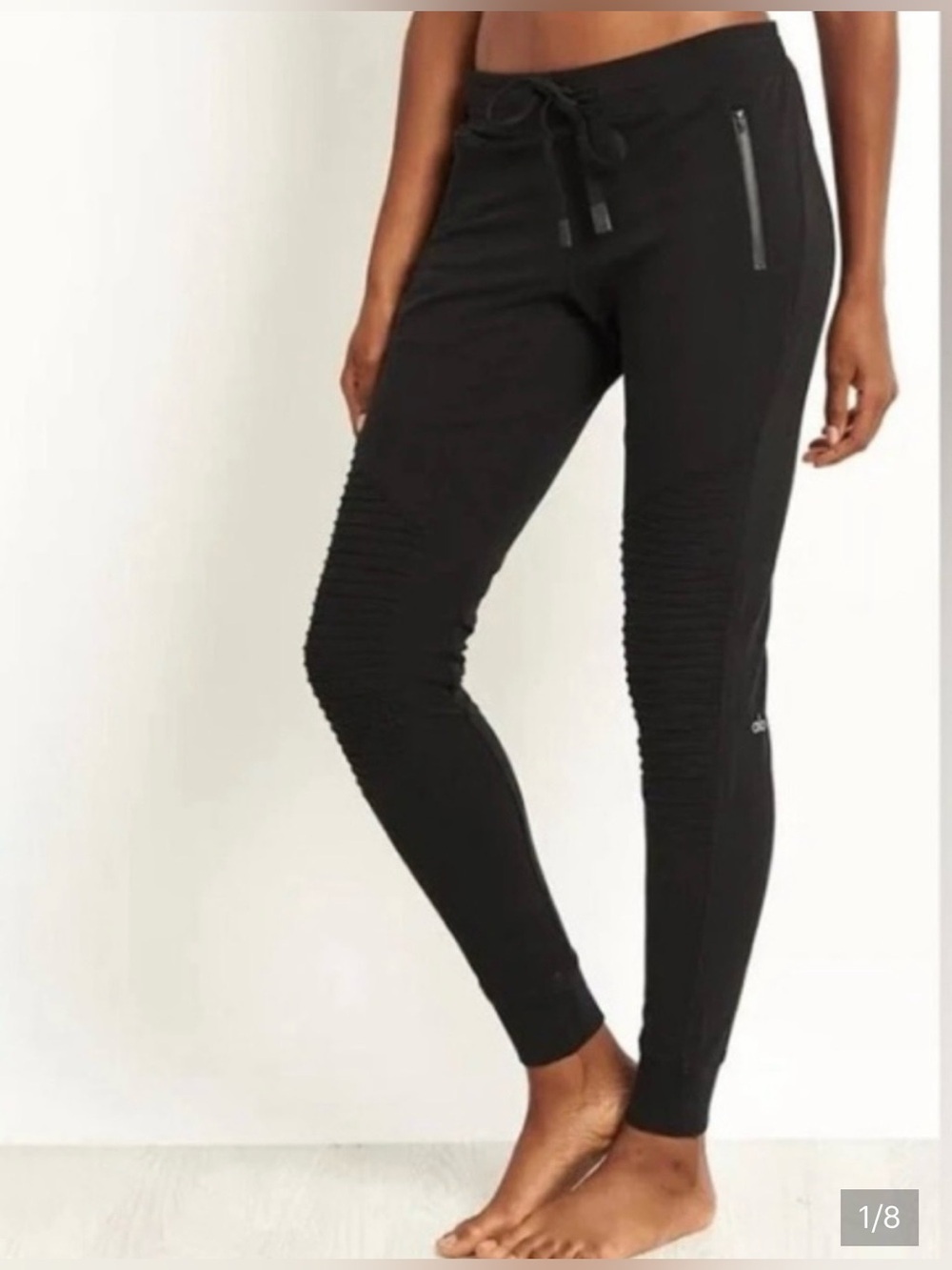 Alo Yoga Urban Moto Sweatpant in Black - Medium